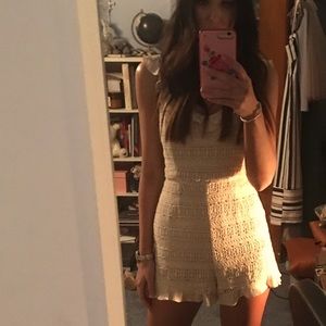 Astr Cream Jumpsuit Size XS